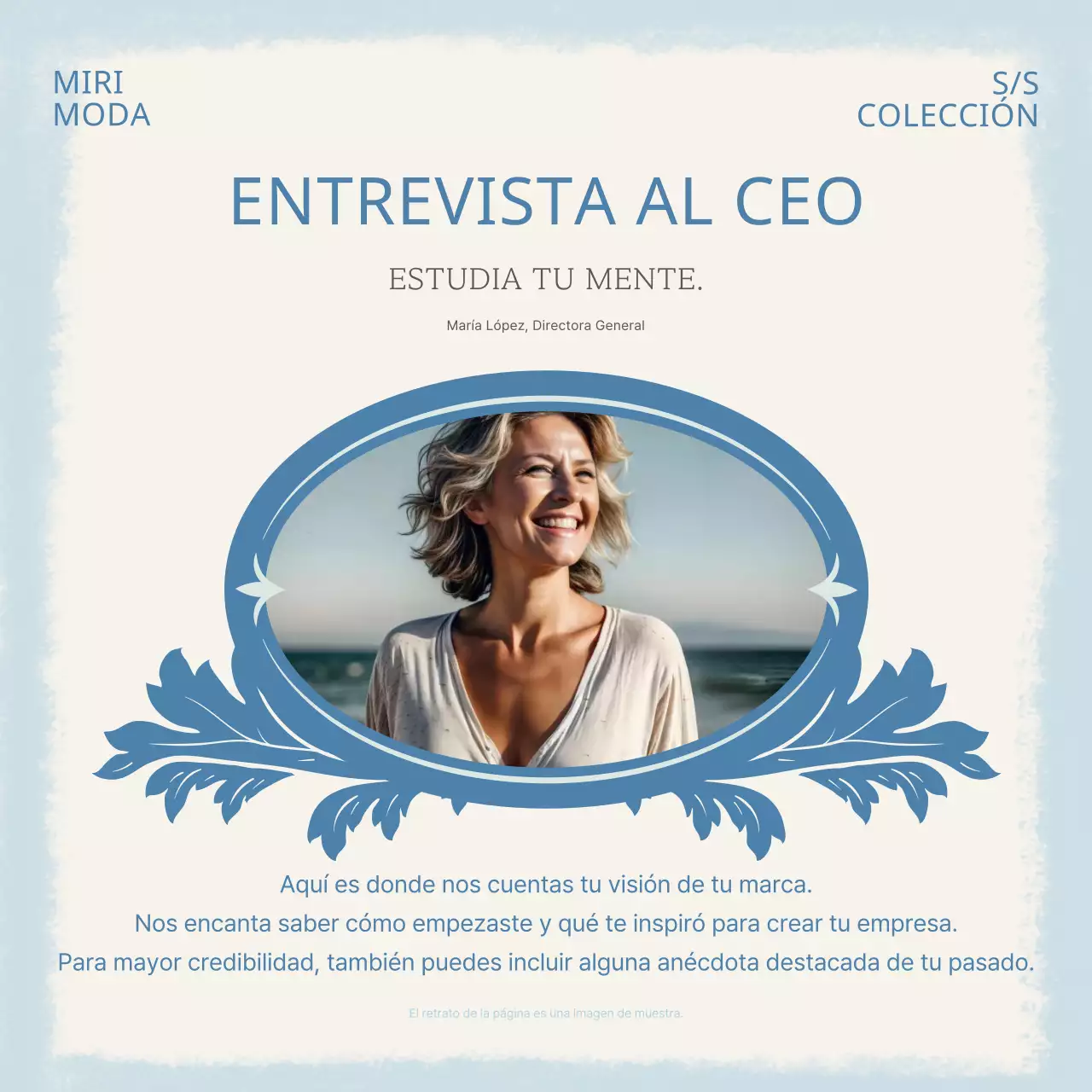 Accesorios clásicos de la marca en marfil y azul claro