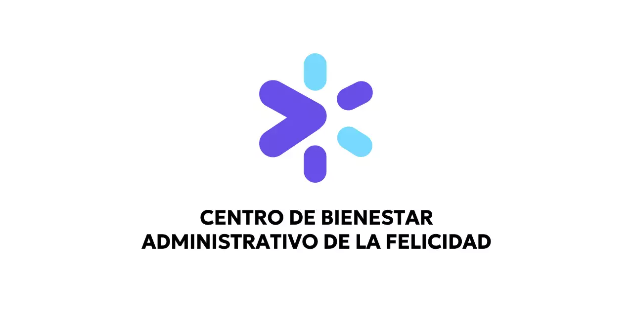 Centro de bienestar con logotipo sencillo azul claro púrpura brillante