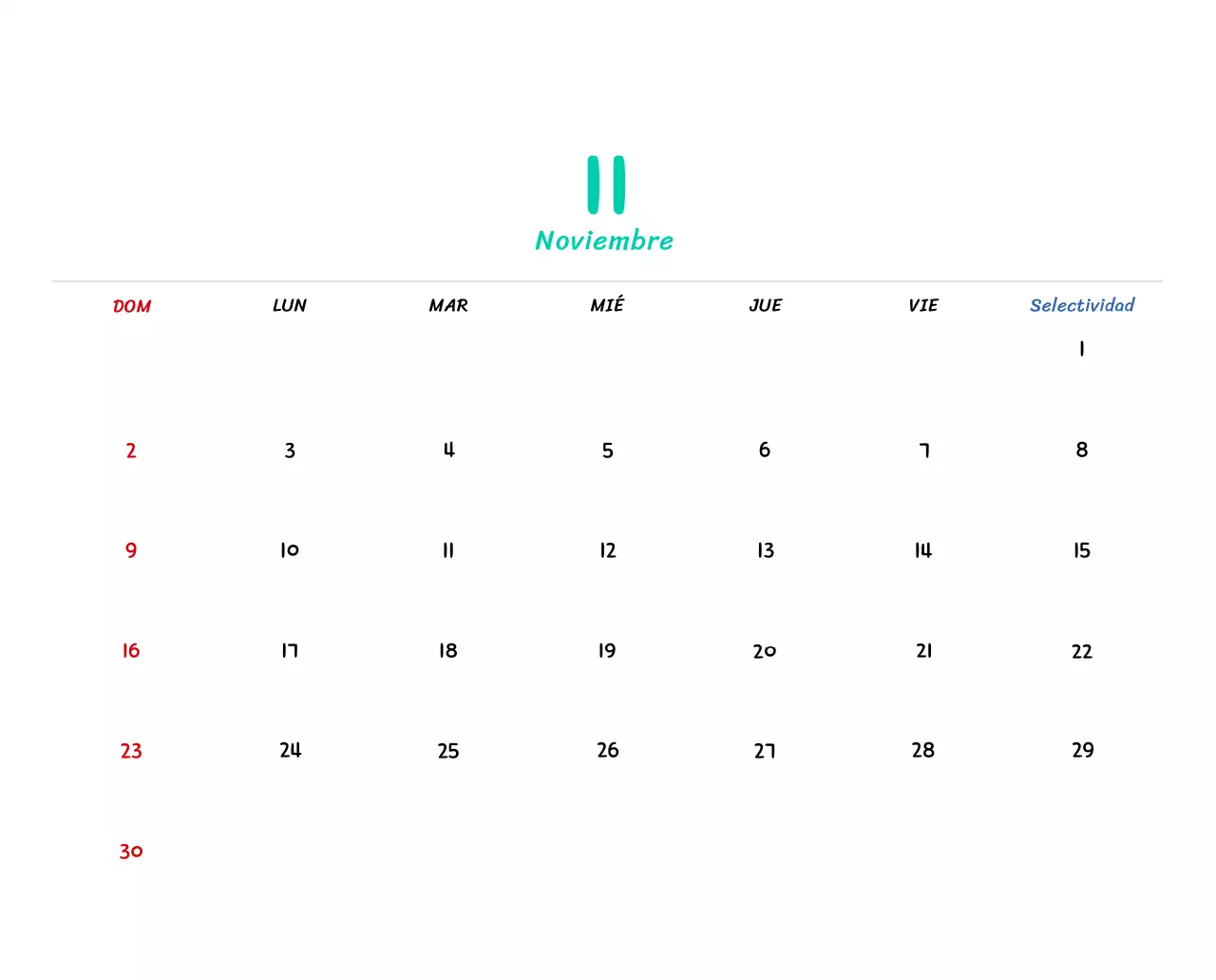 Calendario de Año Nuevo con simpáticas ilustraciones