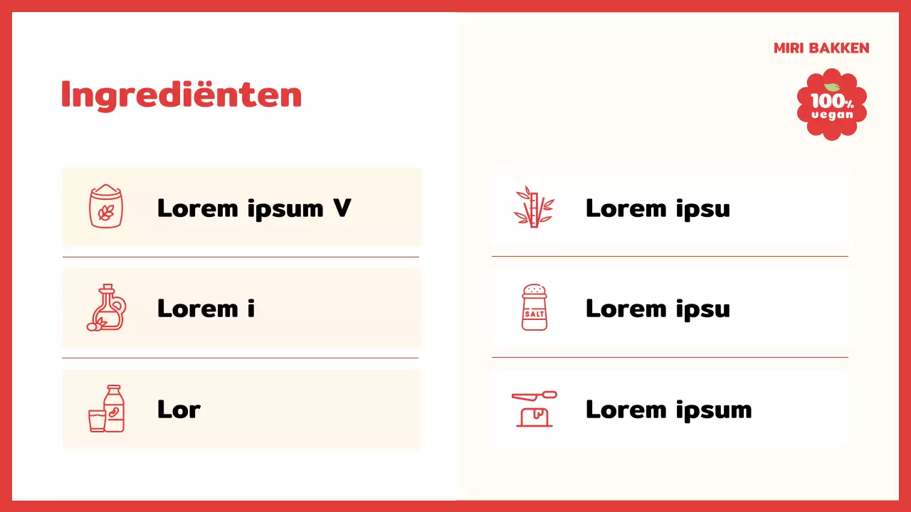 Over deze schattige rood met gele veganistische bakles van een dag