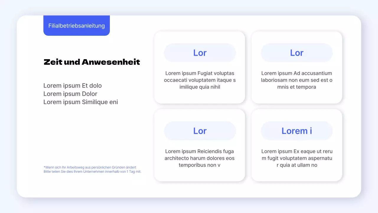 Ein Leitfaden für einfache Betriebsstandards für blaue und gelbe Läden