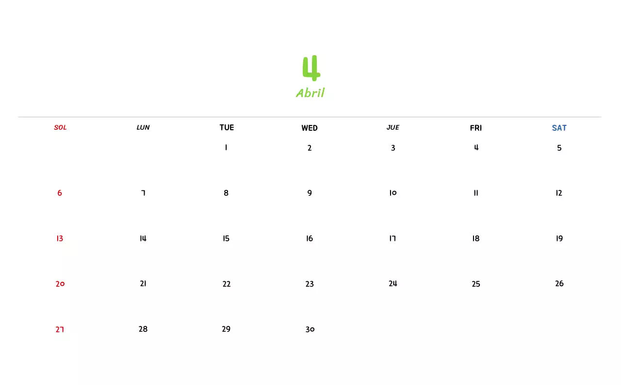 Calendario de Año Nuevo con simpáticas ilustraciones