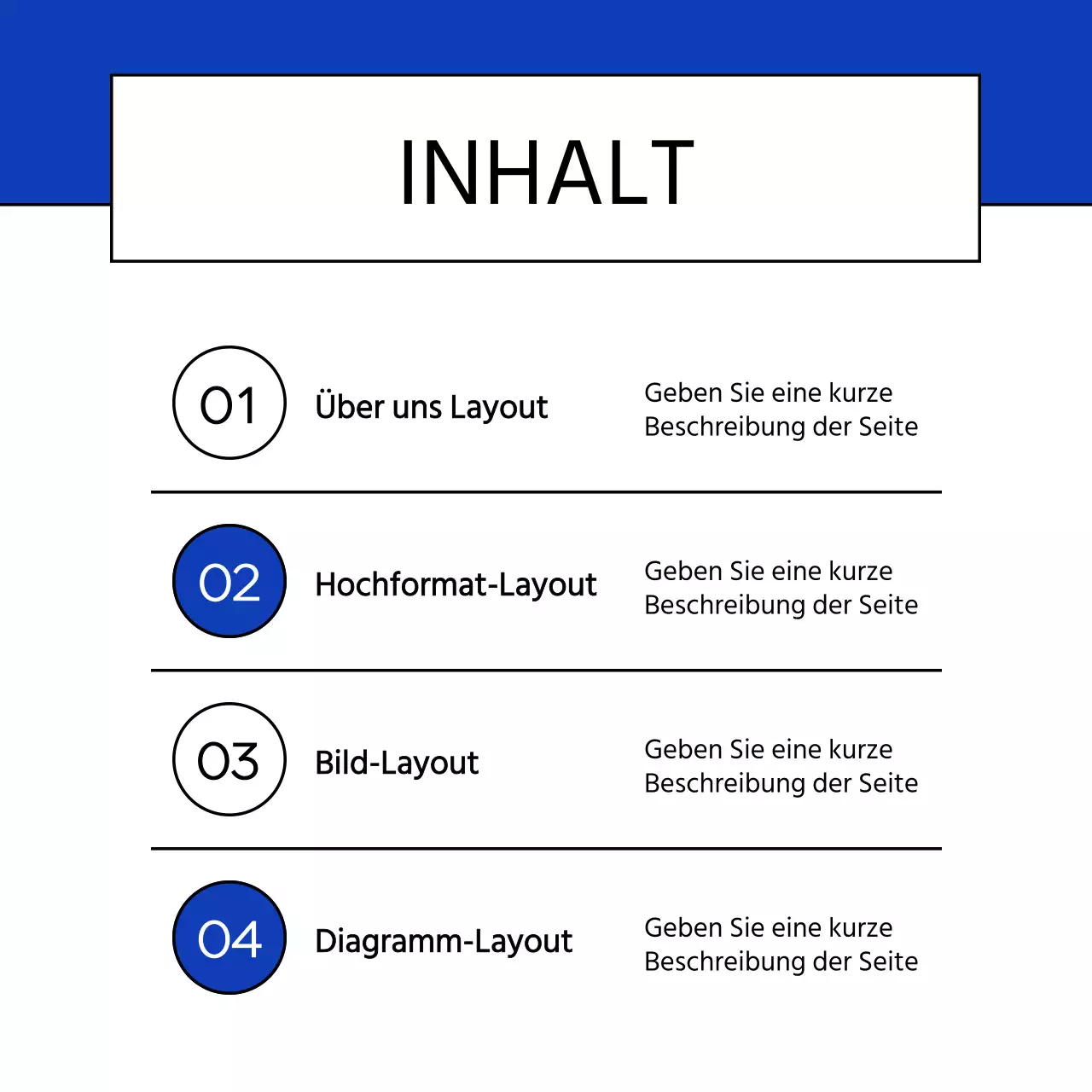 Ein einfaches Geschäftsanschreiben in Blau und Grau