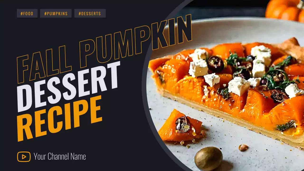 Black Modern Pumpkin Recipe YouTube Thumbnail