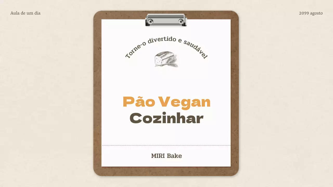 Receita da aula de um dia sobre pastelaria moderna em bege
