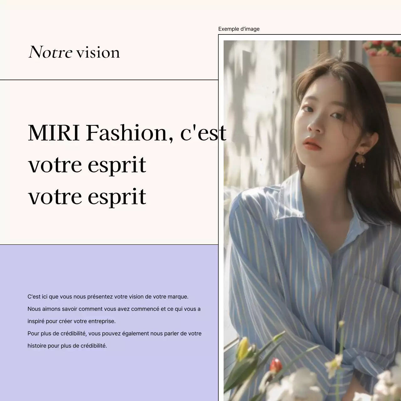 Promouvoir une image de marque moderne en lavande et ivoire