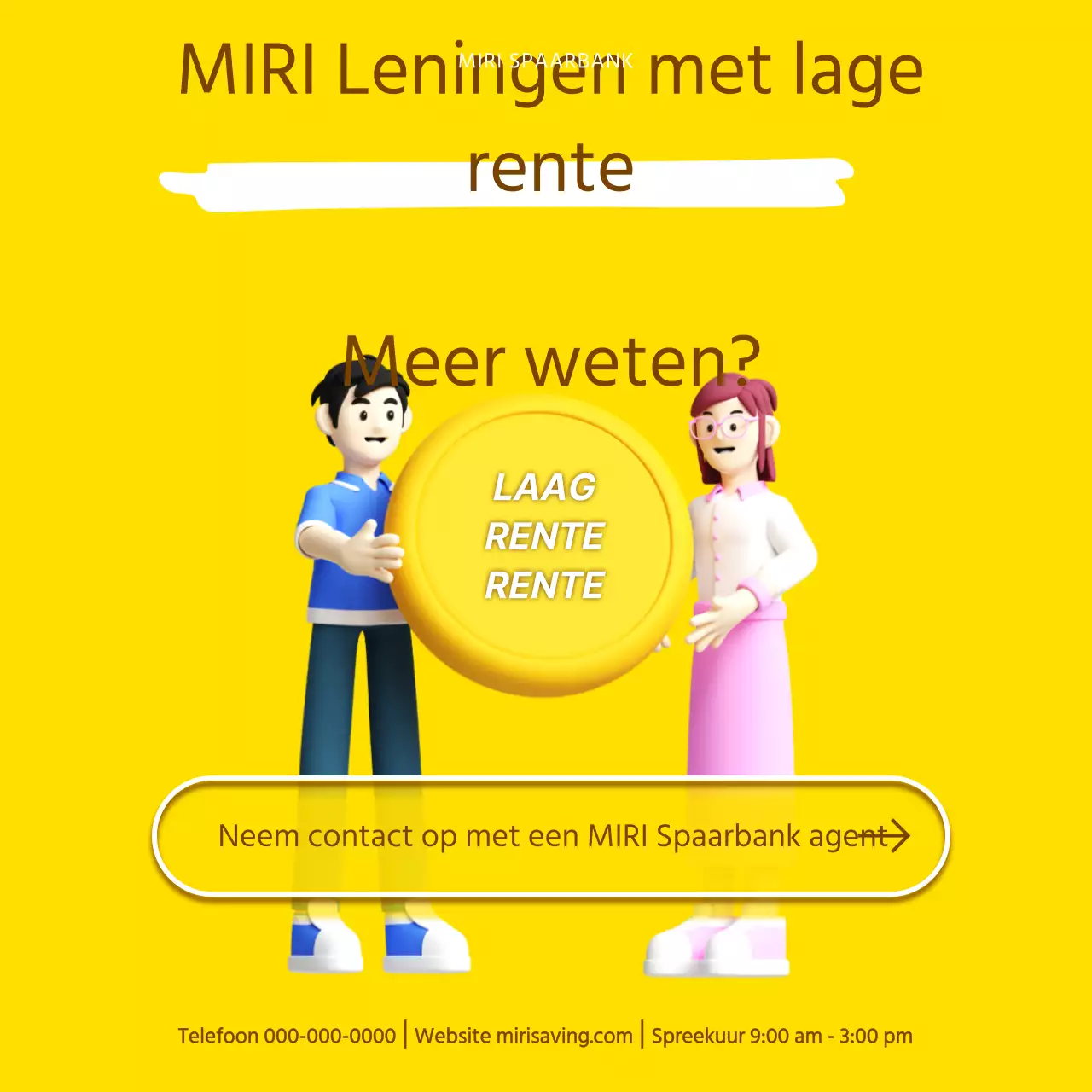 Informatie over laagrentende leningen in geel en bruin gemarkeerd