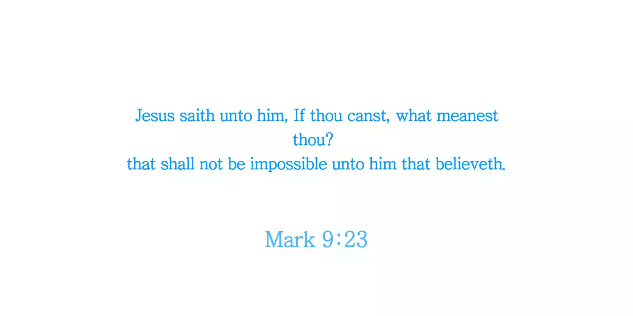 Quảng cáo nhà thờ trích dẫn câu Kinh Thánh đơn giản màu xanh lam