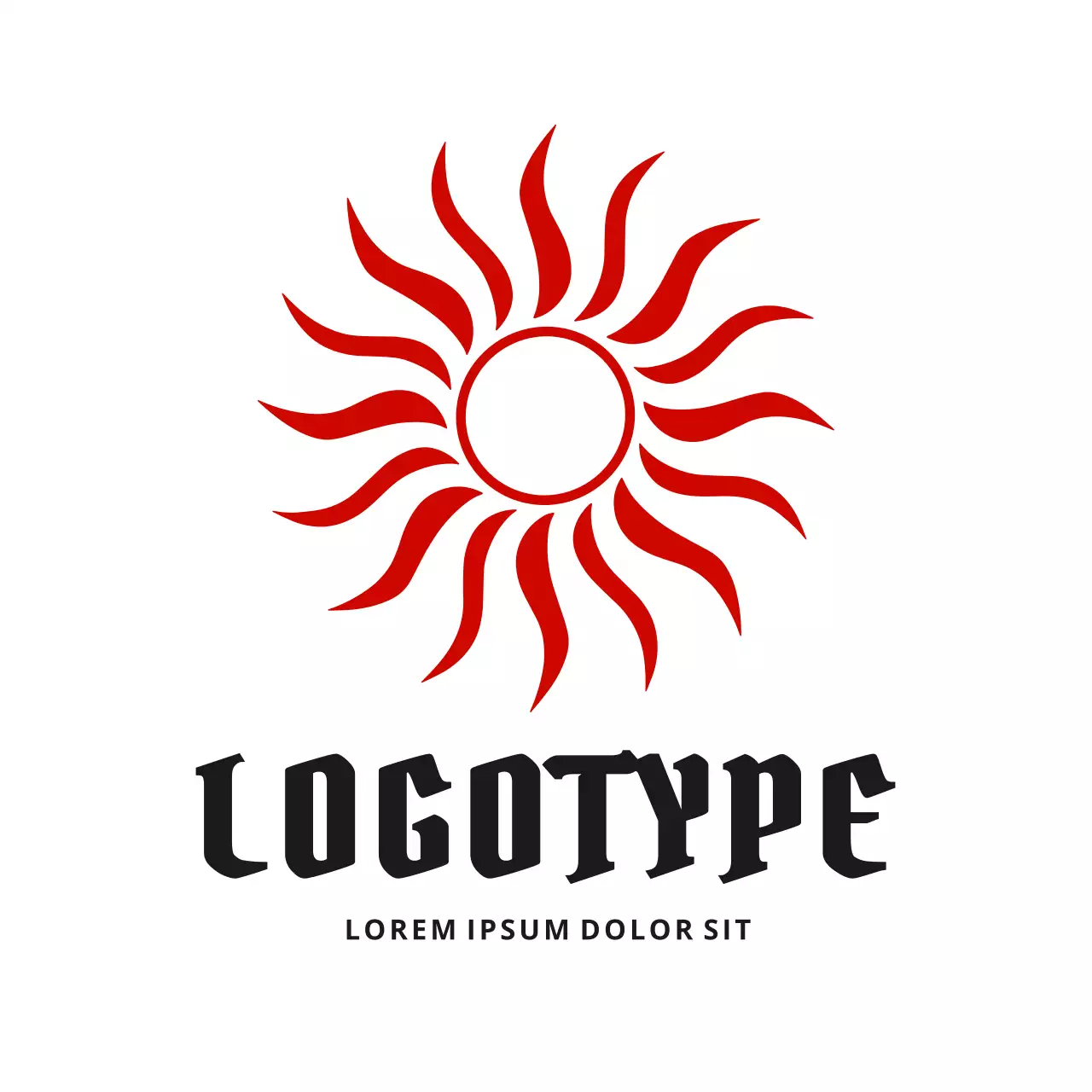 Red Traditional Design Logo