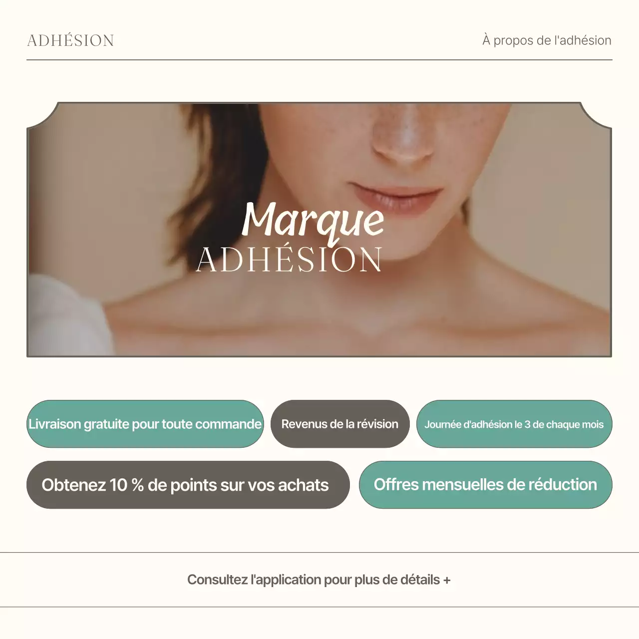 Promouvoir une marque de mode minimaliste en beige et menthe