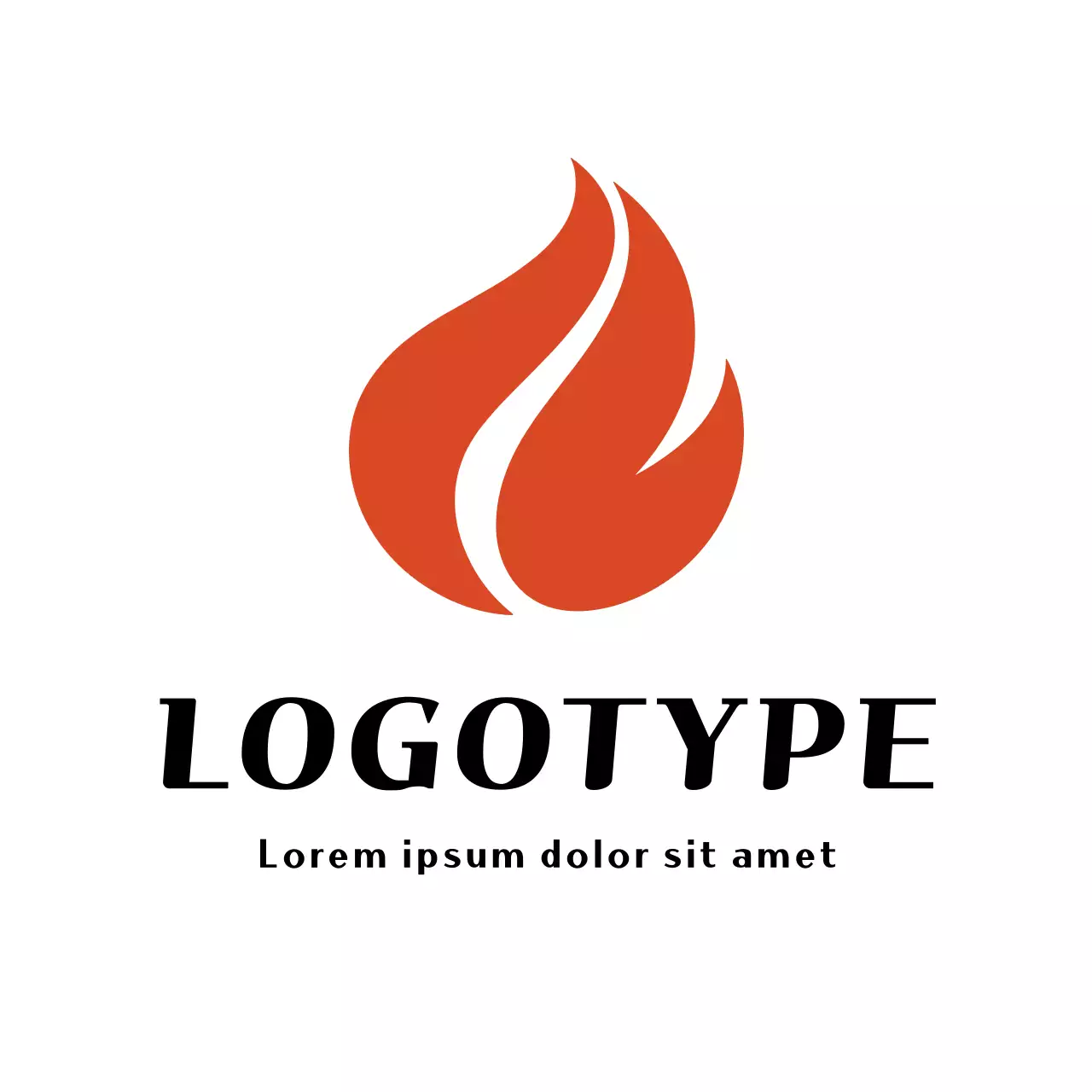 Orange Minimal Design Logo