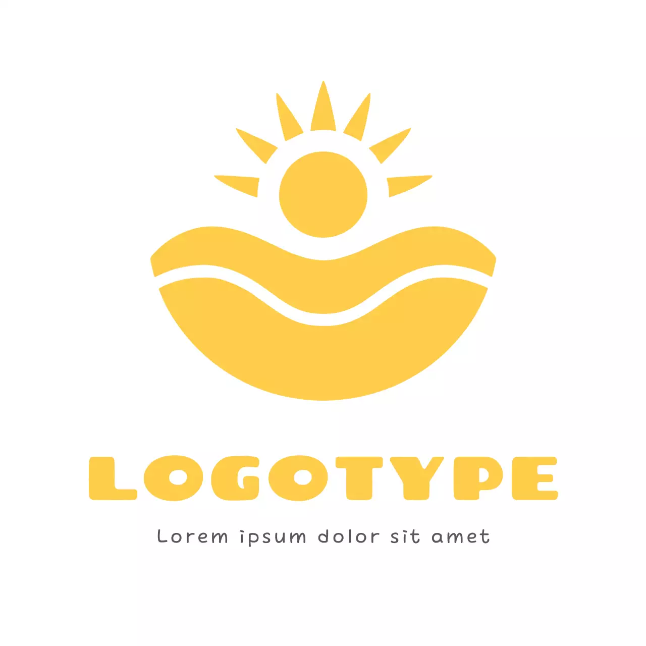 Yellow Minimal Design Logo