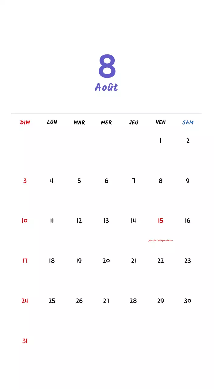 Calendrier du Nouvel An avec de jolies illustrations