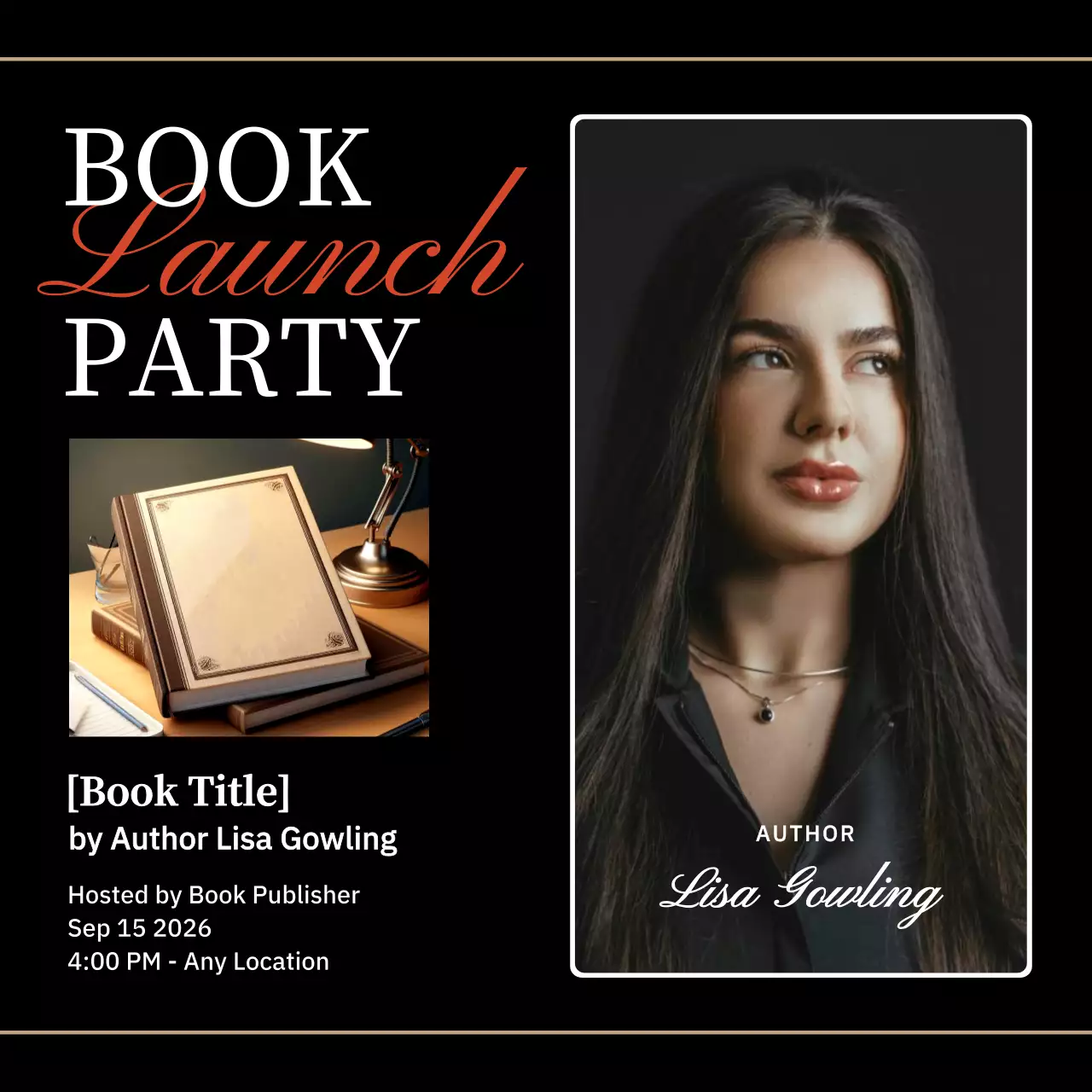 Black Classic Book Promotion Social Media Post