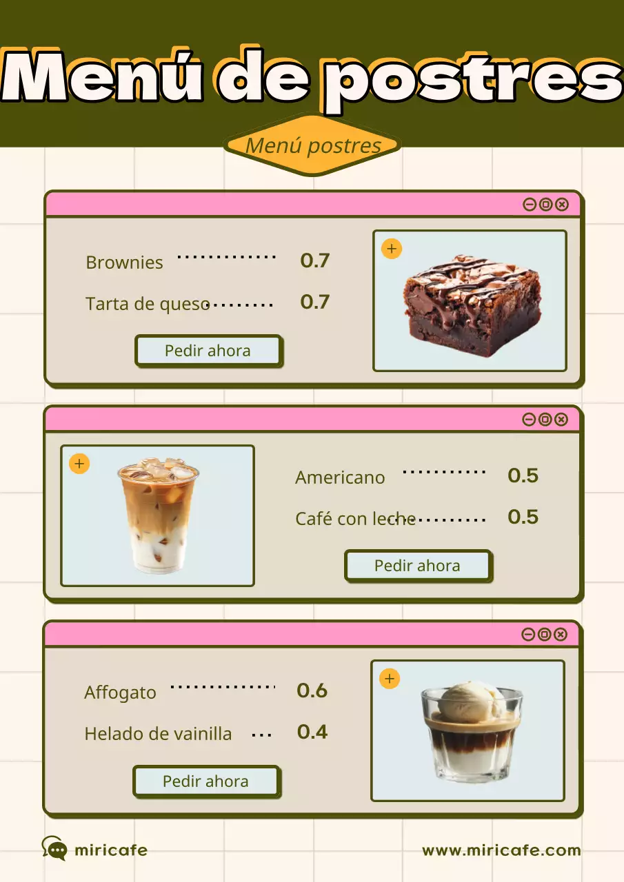 Una colección de modernos paneles de menú de restaurante en verde y marfil