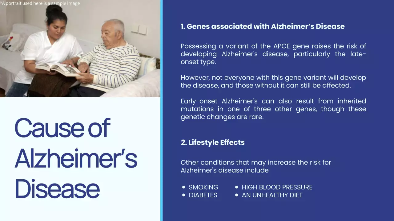 Blue Professional Alzheimer's Guide Presentation