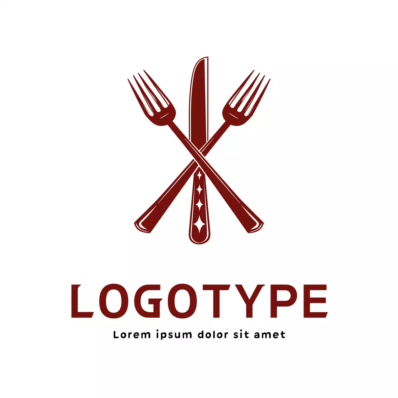 Wine Minimal Restaurant Logo