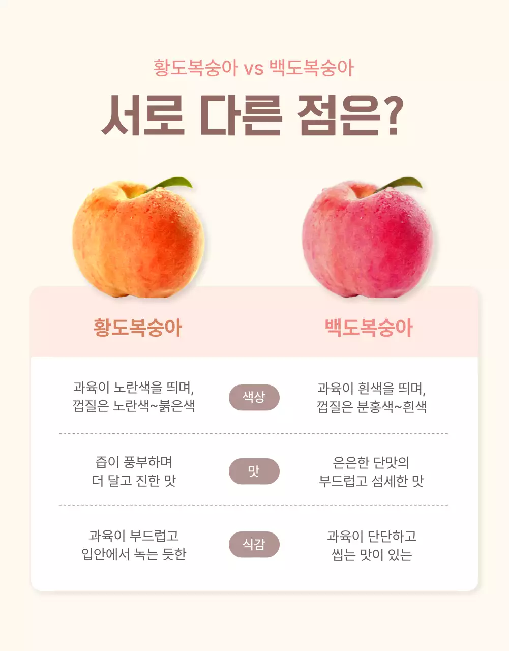 노랑과 핑크색의 깔끔한 상큼한 복숭아 체크포인트 판매 홍보