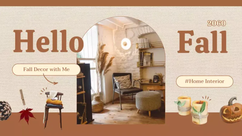 Brown Rustic Fall Promotion YouTube Thumbnail