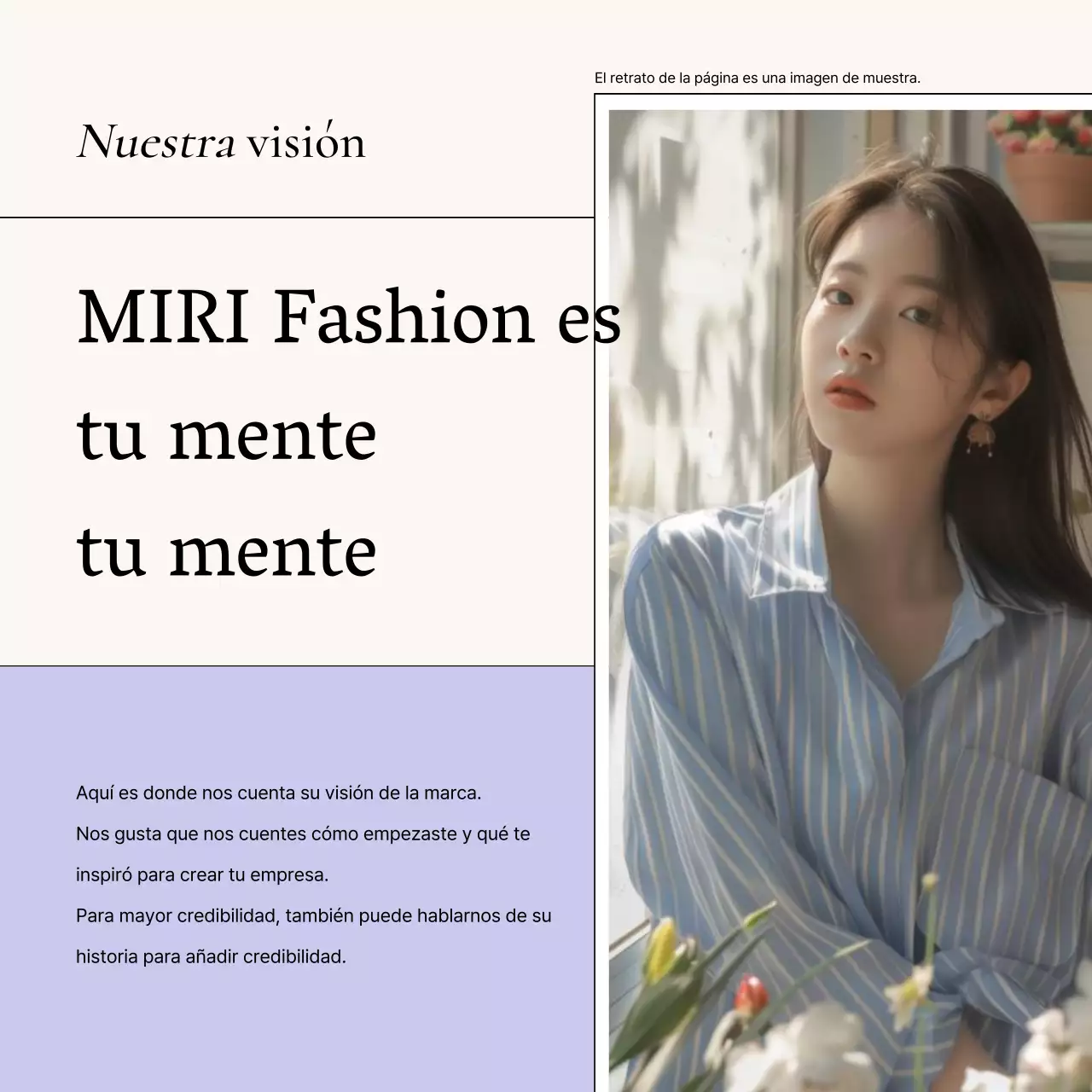 Promueva una marca moderna en lavanda y marfil