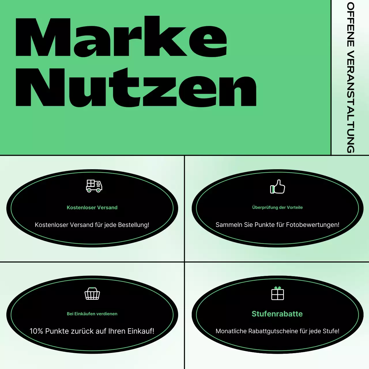 Fördern Sie eine grüne, kitschige Marke
