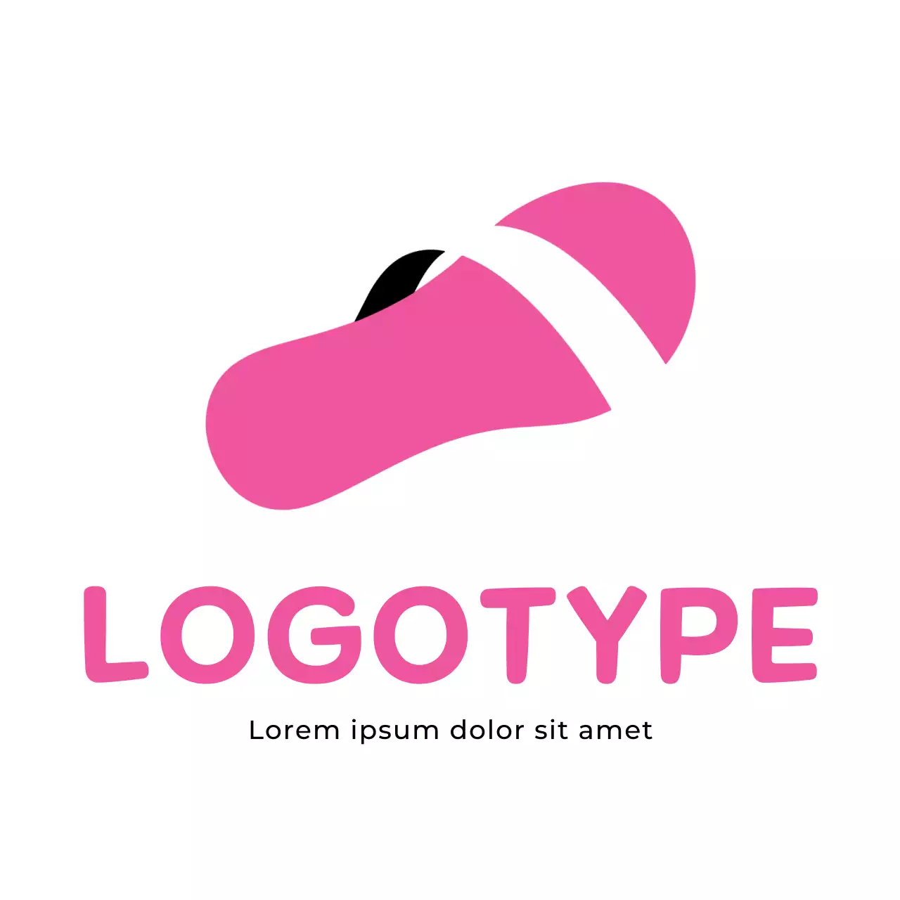 Pink Minimal Design Logo