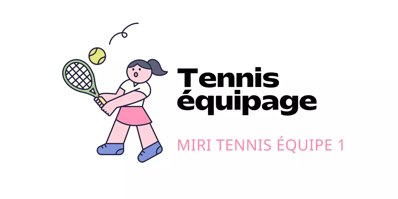 Un logo pour un club avec un personnage mignon jouant au tennis.