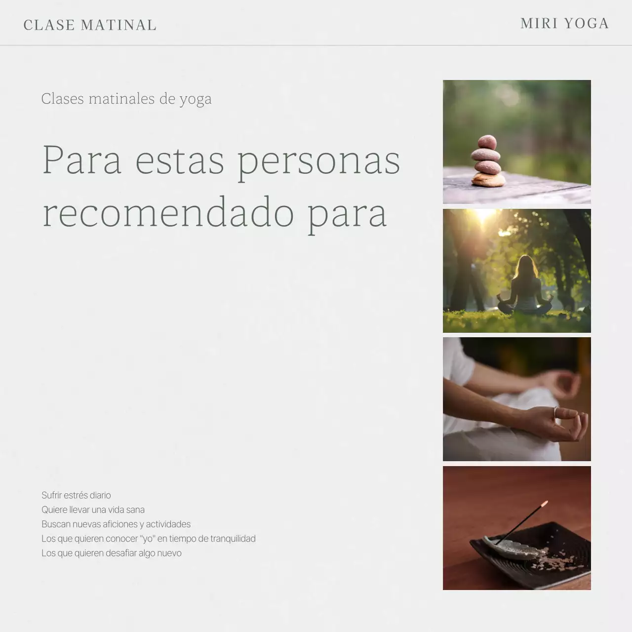 Post sobre las clases de yoga de verano de Grey's Nature