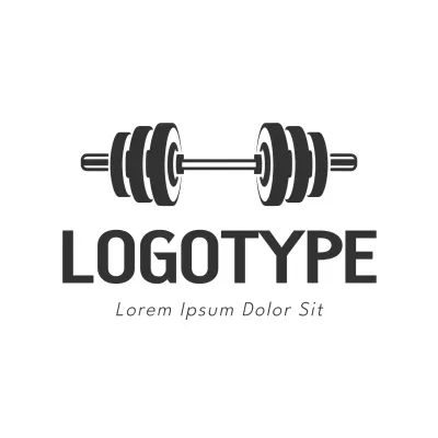 Black Minimal Fitness Logo