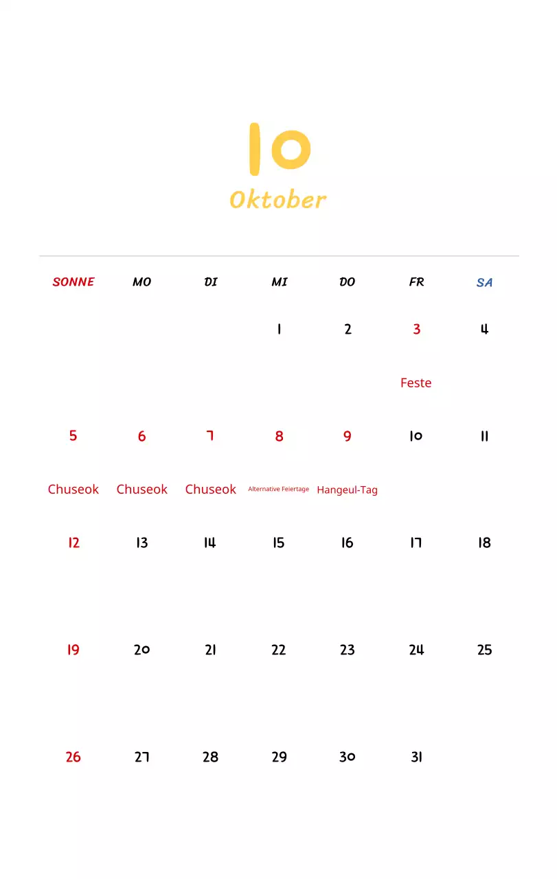 Neujahrskalender mit niedlichen Illustrationen