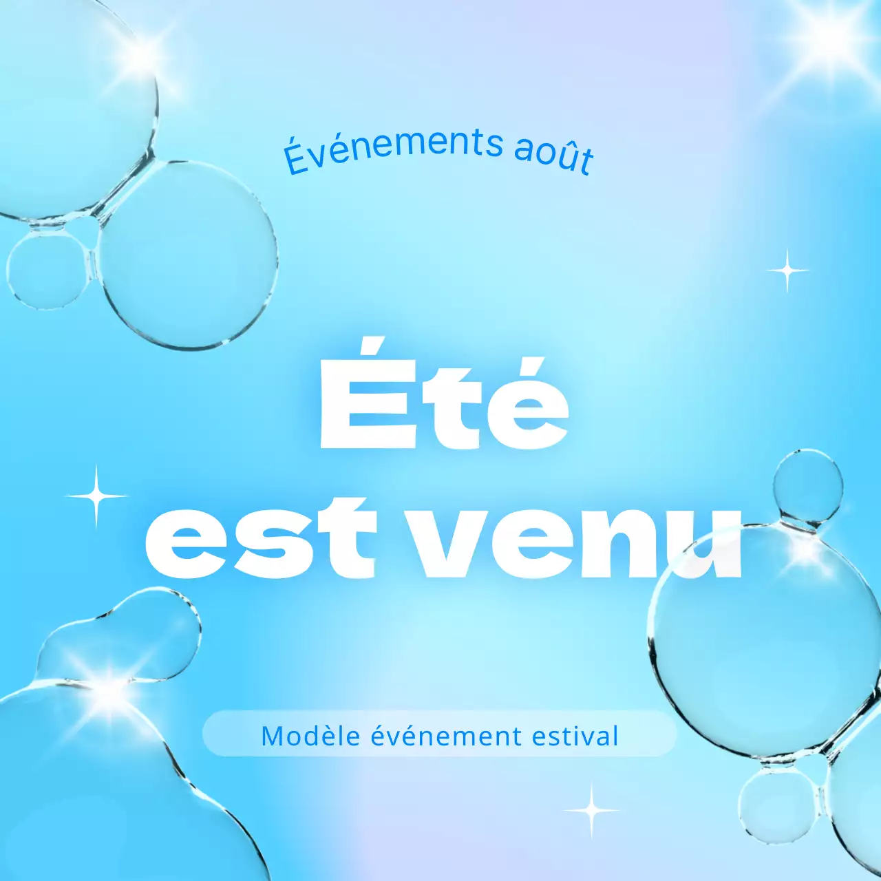 Promouvoir un bel événement estival en bleu et blanc