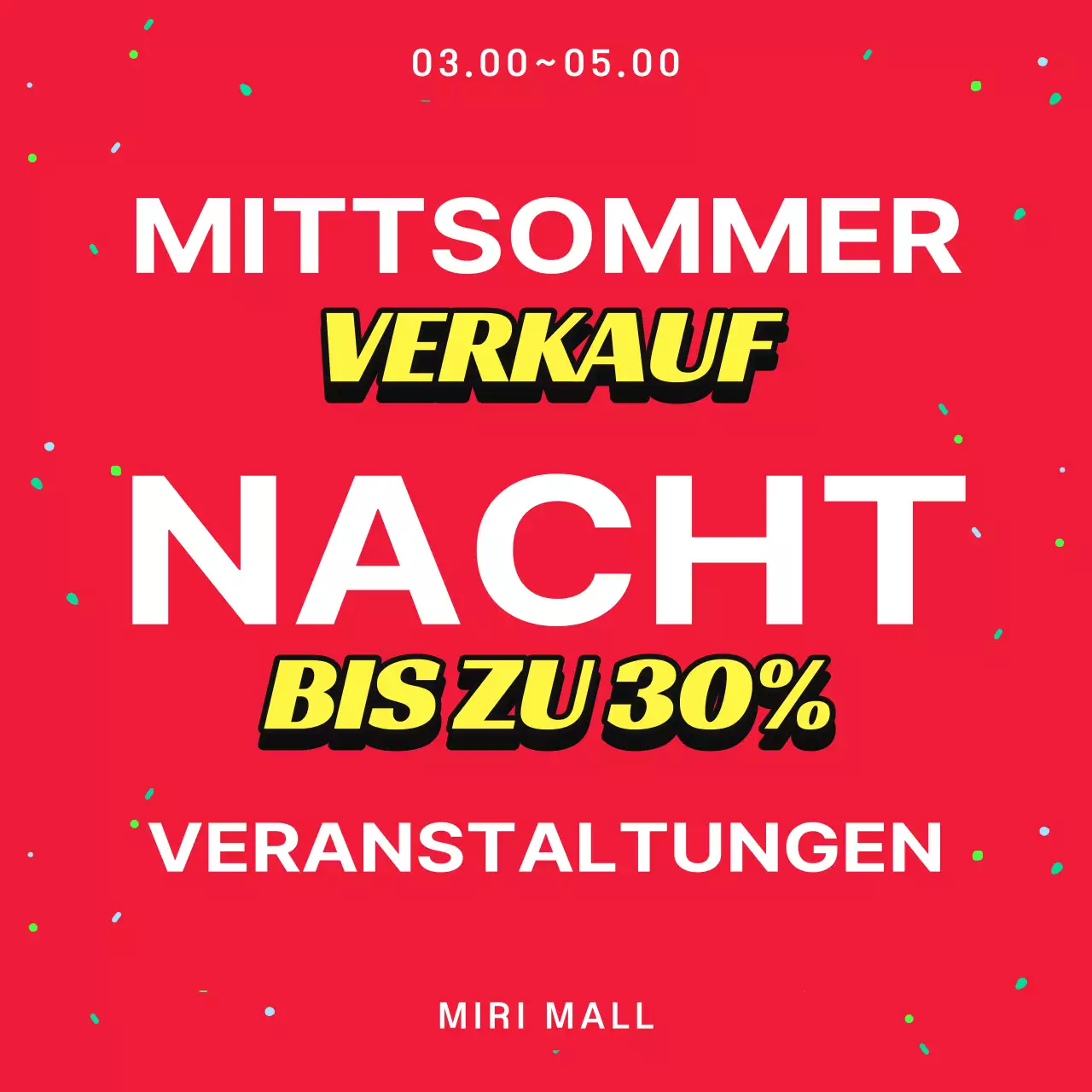 Förderung des Sommerschlussverkaufs mit roten Akzenten