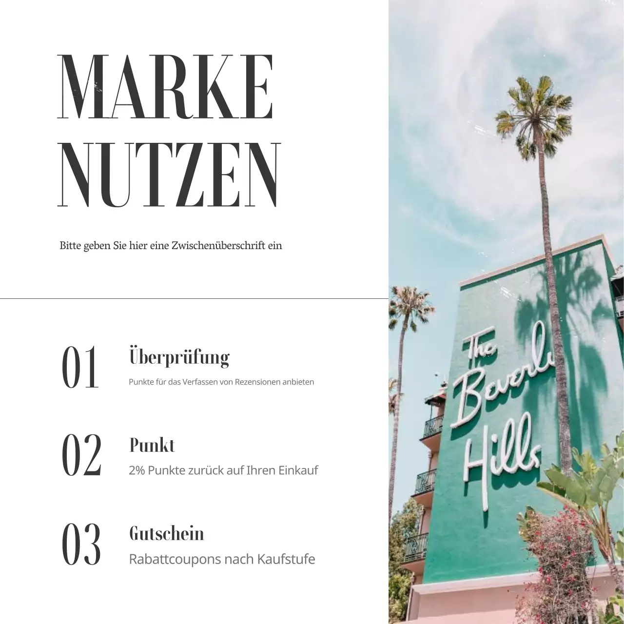 Ein gebrandeter Social-Media-Beitrag mit einem grünen, sommerlichen Vintage-Thema