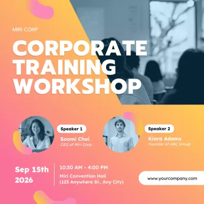 Orange Modern Training Promotion Social Media Post