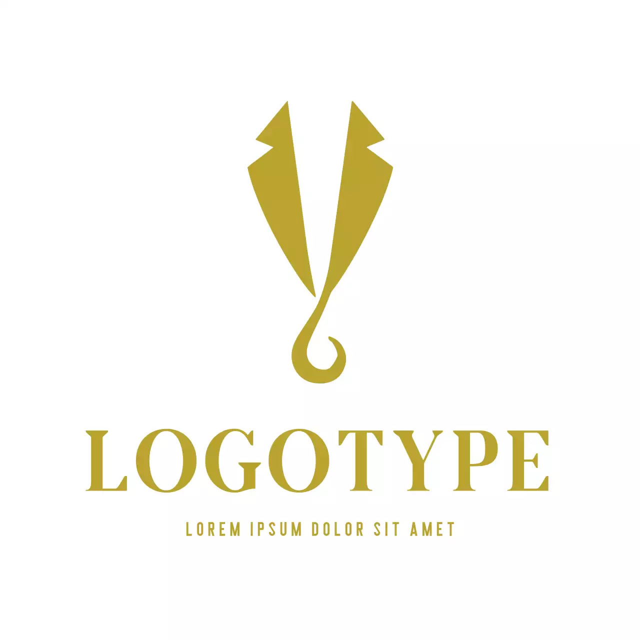 Gold Minimal Business Card Logo