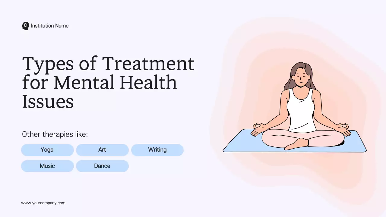 Blue Simple Mental Health Guide Presentation