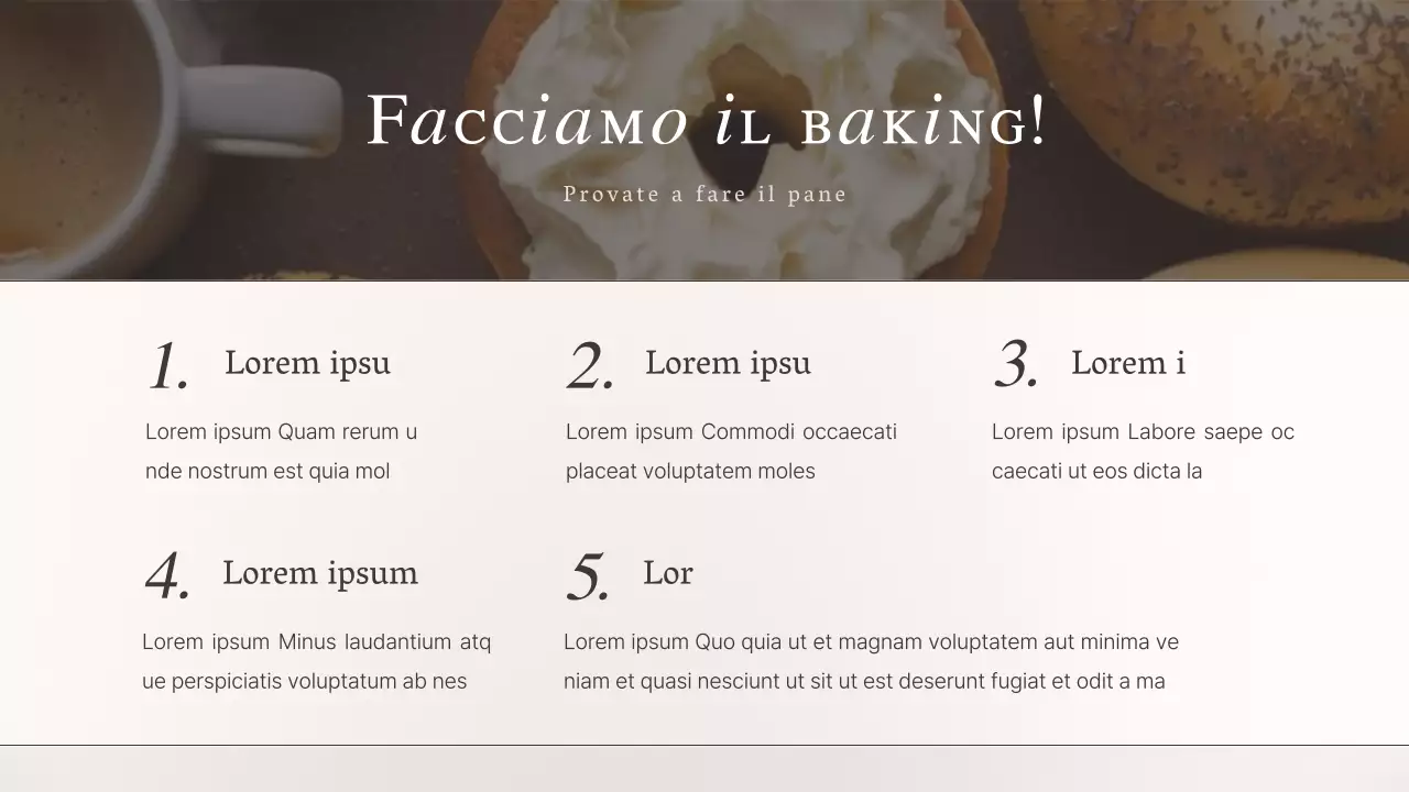 Materiali del corso di un giorno Luxury Baking in Browns and Beiges