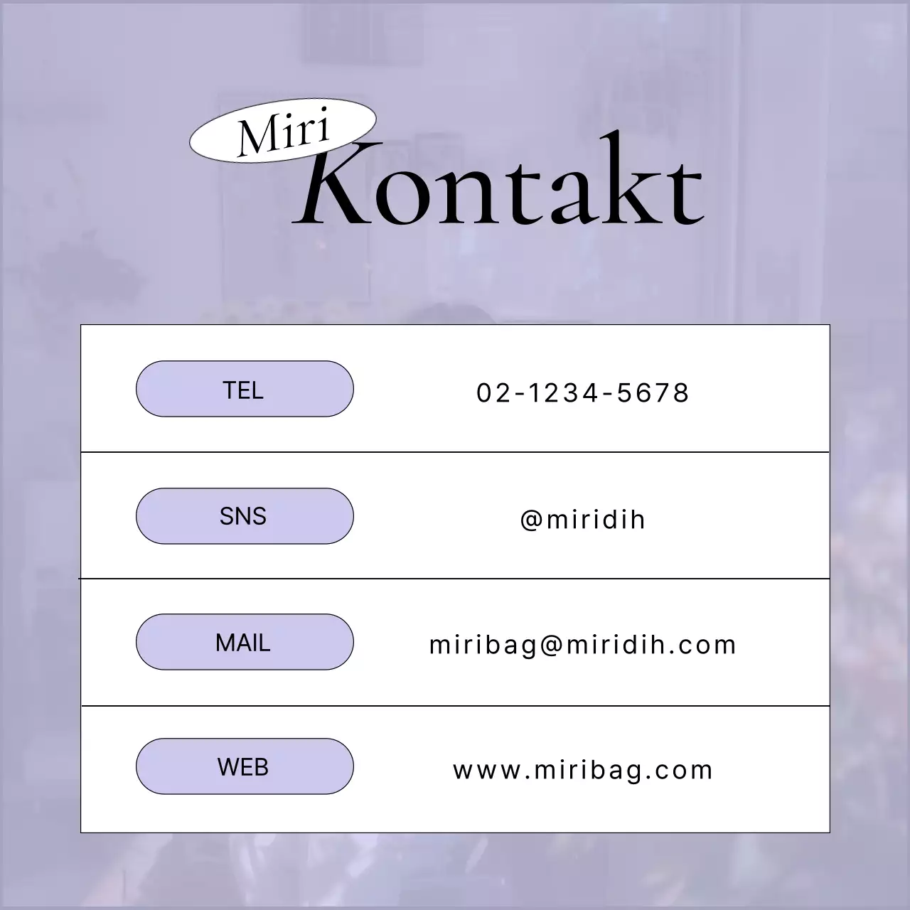 Förderung eines modernen Brandings in Lavendel und Elfenbein