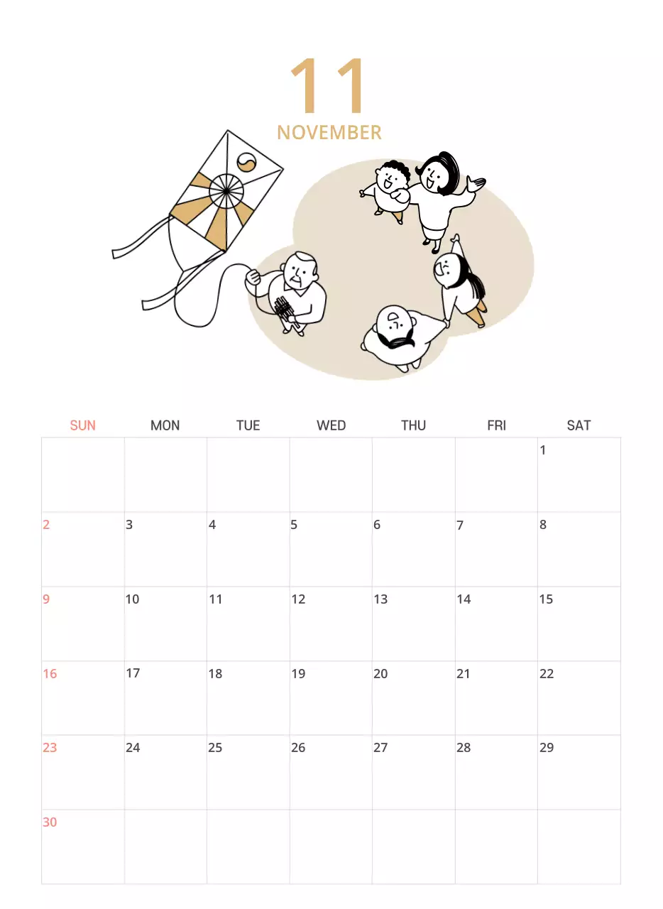 Kalender bergambar penuh warna