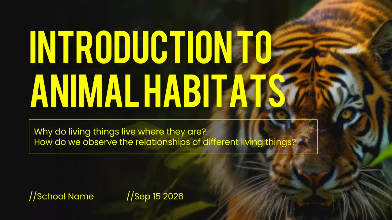 Yellow Modern Animal Lecture Presentation