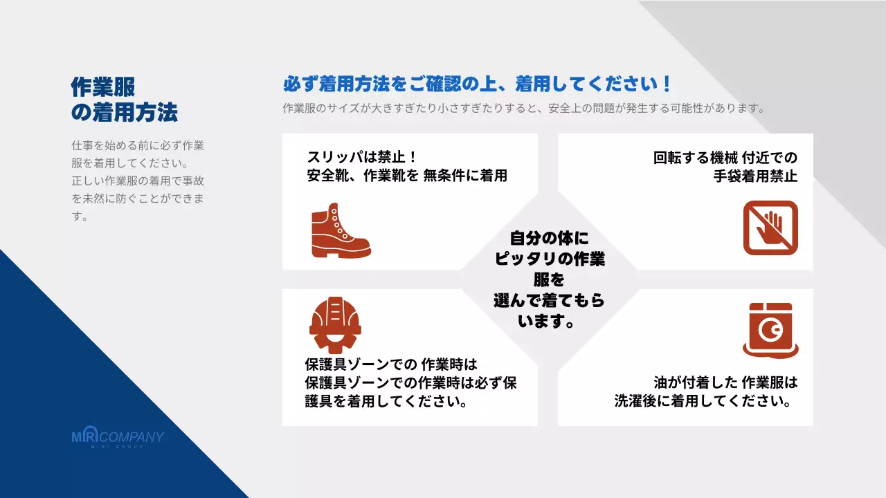 青 シンプル オンボーディング プレゼンテーション