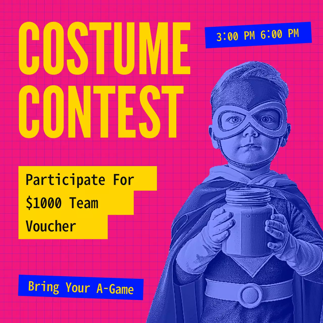 Pink Trendy Costume Event Social Media Post