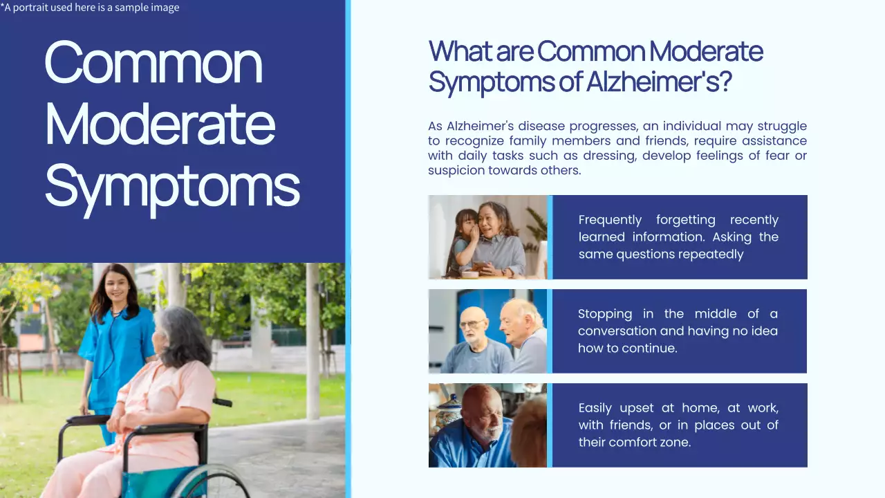 Blue Professional Alzheimer's Guide Presentation
