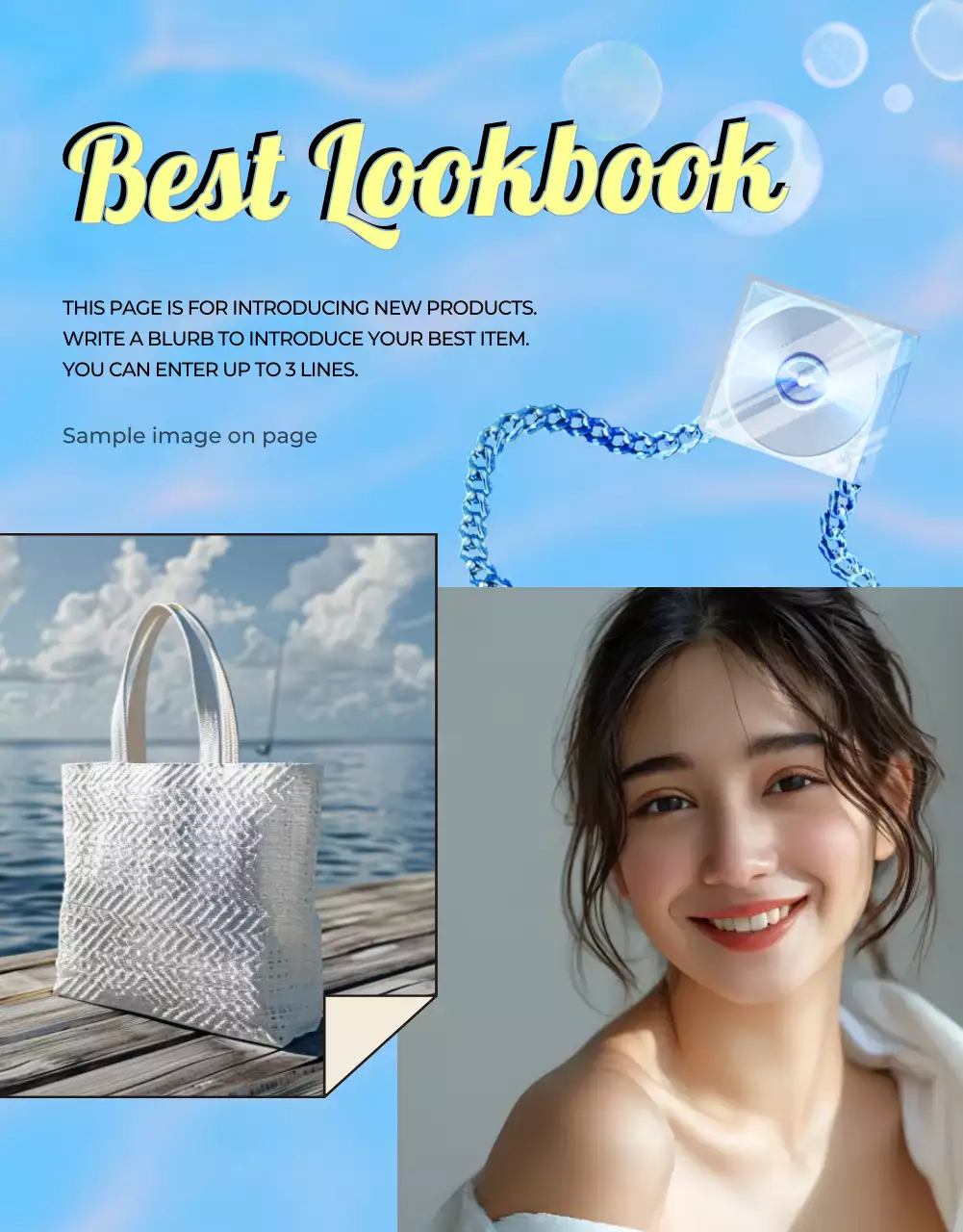 Blue Retro Summer Promotion Poster