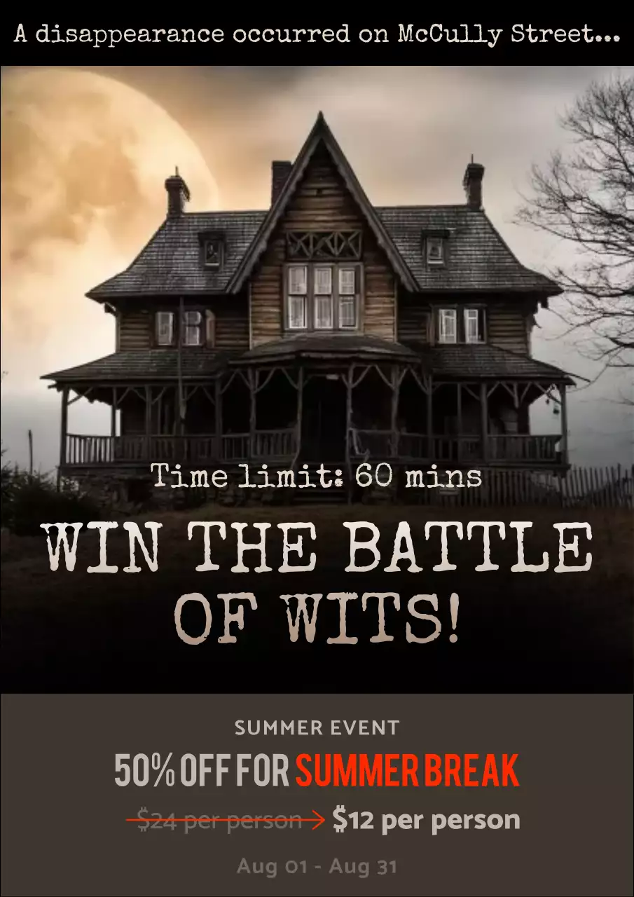 Black Gothic Escape Event Poster