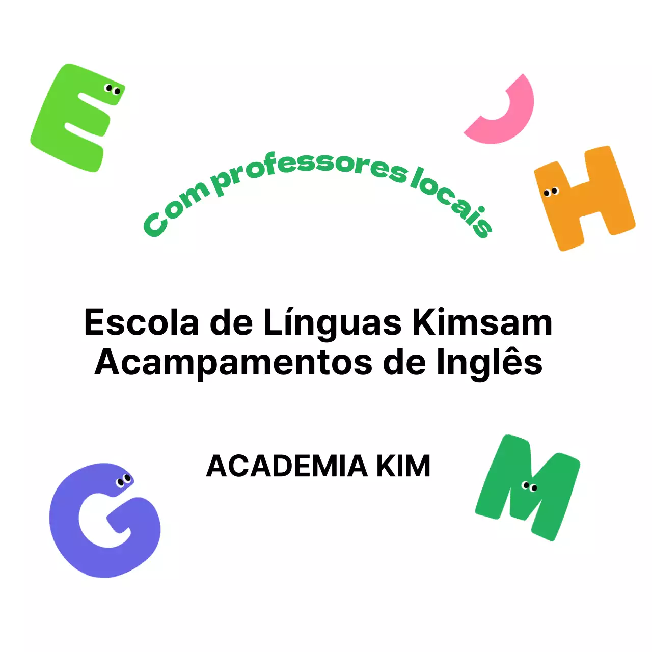 Um acampamento de língua inglesa giro e colorido com uma diferença
