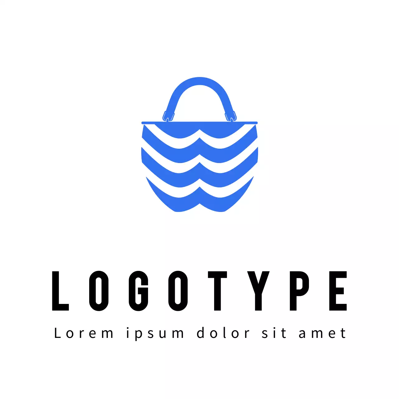 Blue Modern Design Logo