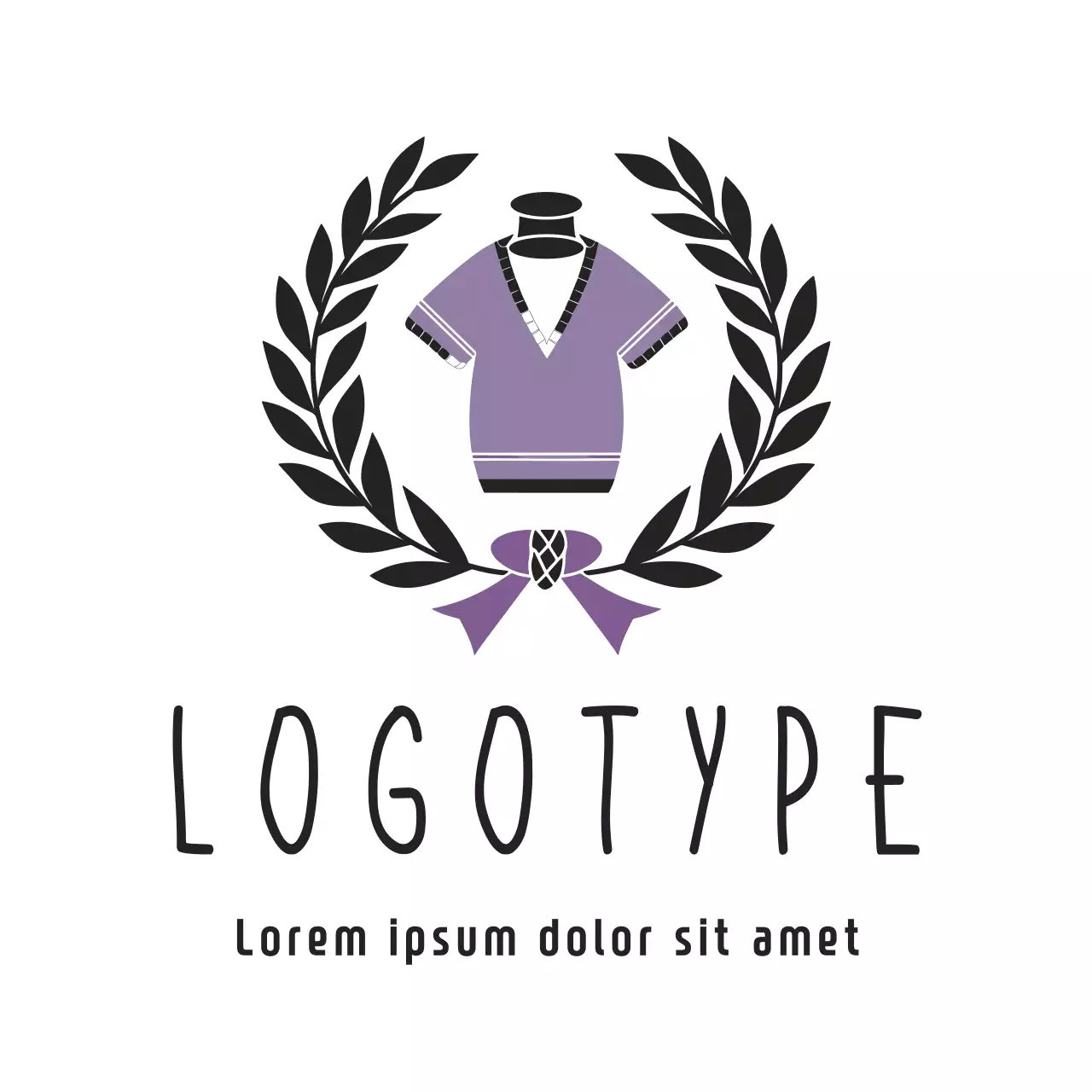 Purple Traditional Design Logo