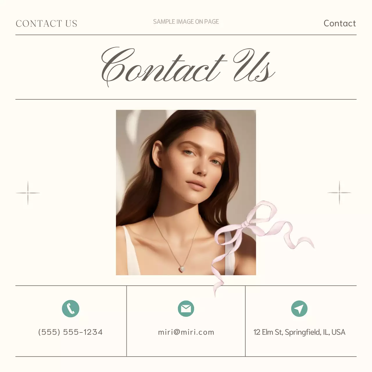 Promoting a minimalist fashion brand in beige and mint