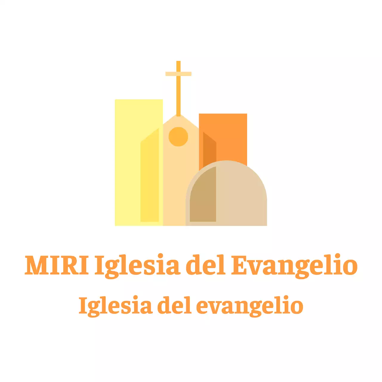 Emotivo logotipo promocional de una iglesia en colores cálidos